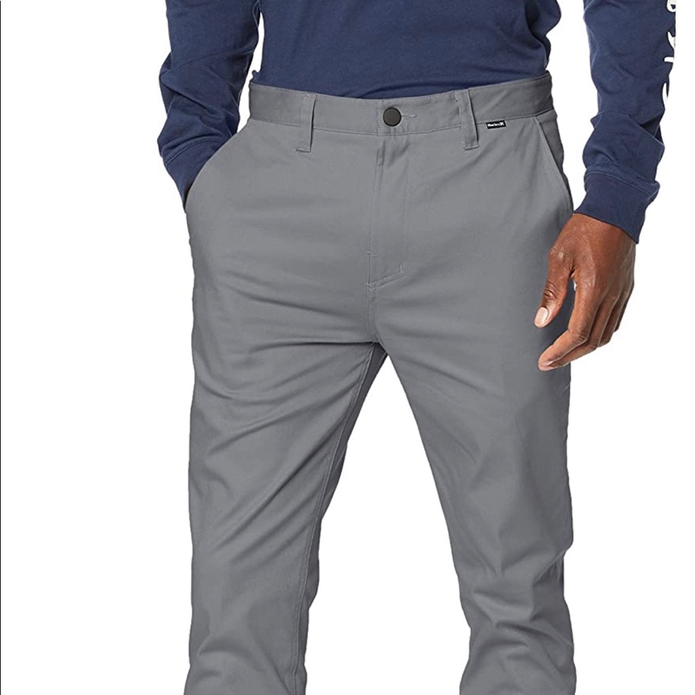 Hurley Mens One and Only Chino Pants Grey 32 NWT